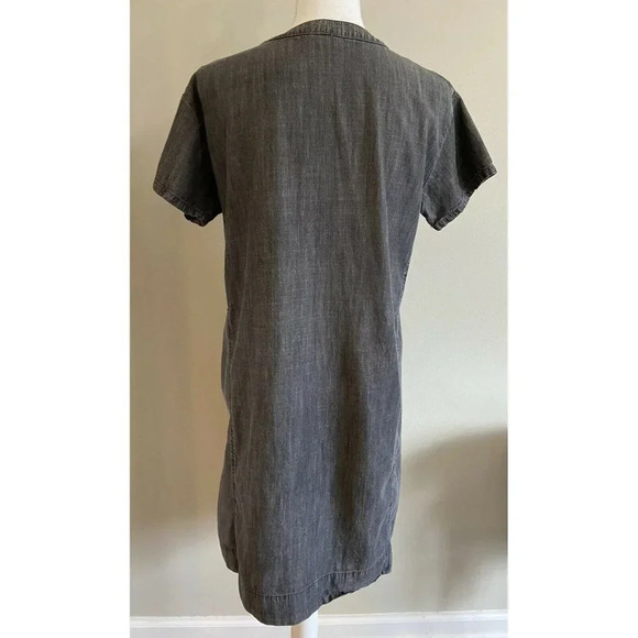 Eileen Fisher Sheath Dress Tencel Black Wash Pockets  XS - Picture 3 of 5